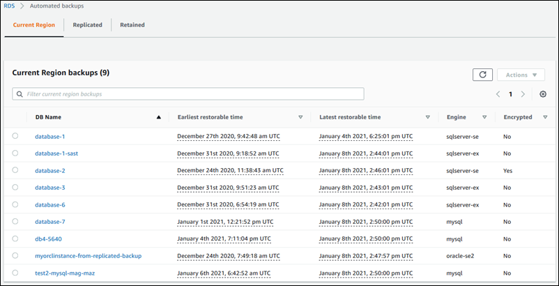 Automated backups